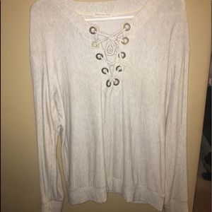 Long Sleeved lace up top